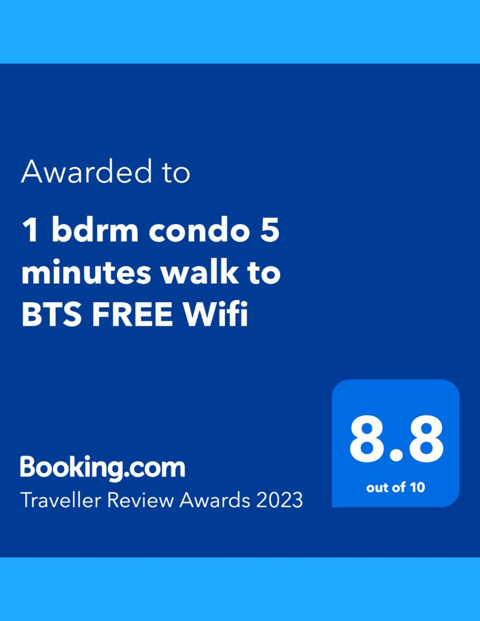 1Br Condo 5 Min To Bts 1000Mbps Fiber Wi-Fi Банкок Екстериор снимка